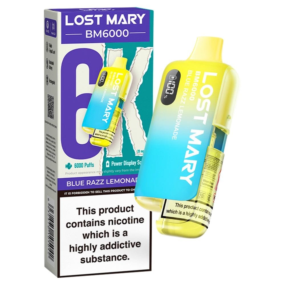 Buy Lost Mary BM6000 Disposable Vape - Blue Razz Lemonade